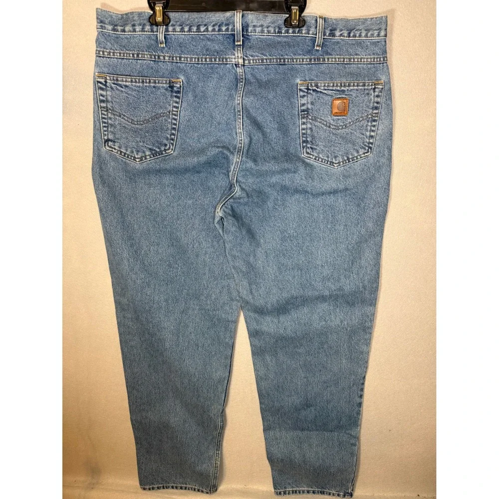 Carhartt B17 STW Relaxed Fit Jeans Mens 44x34 Stonewash Blue Denim Work Pants